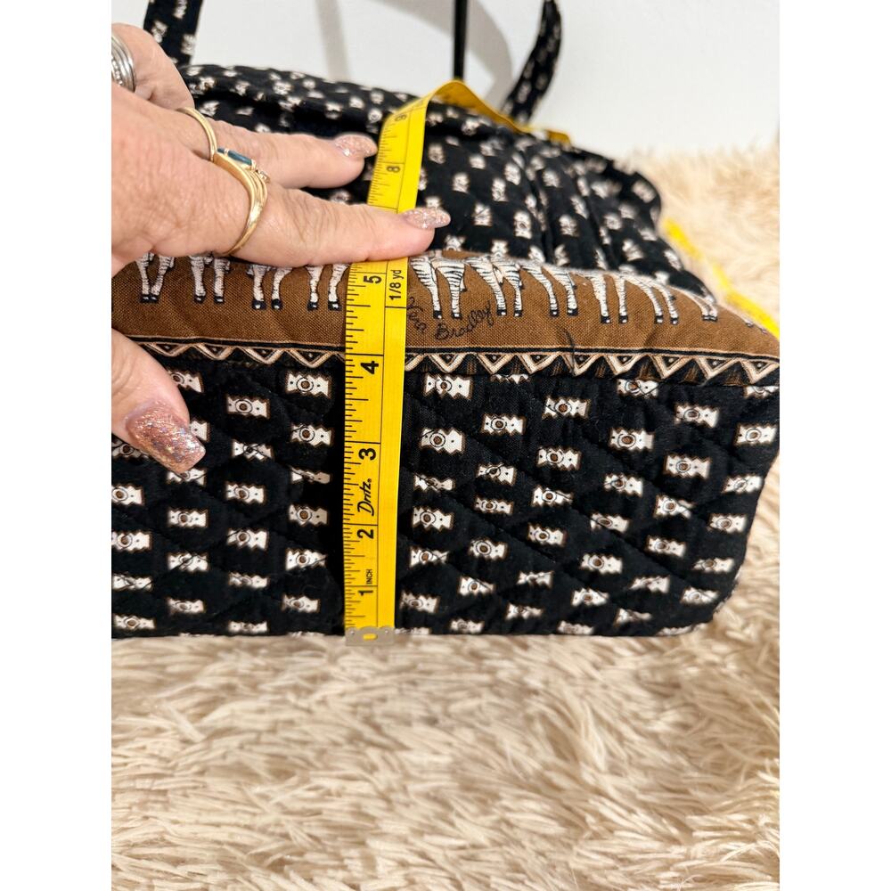 Vera Bradley Zebra Print Quilted Small Tote Shoulder Bag Boho Y2K - Picture 7 of 10